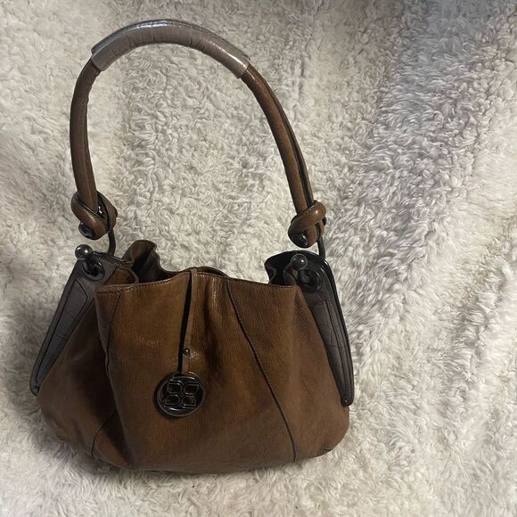 BCBGMAXAZRIA Brown & gray Hobo Shoulder bag.silver tone hardwares . - Picture 8 of 15